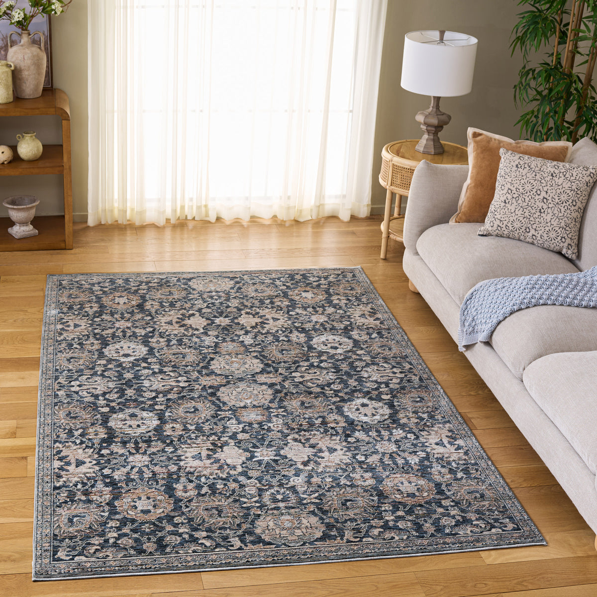 Safavieh Sutton Area Rug, Navy Brown, 5' x 8'