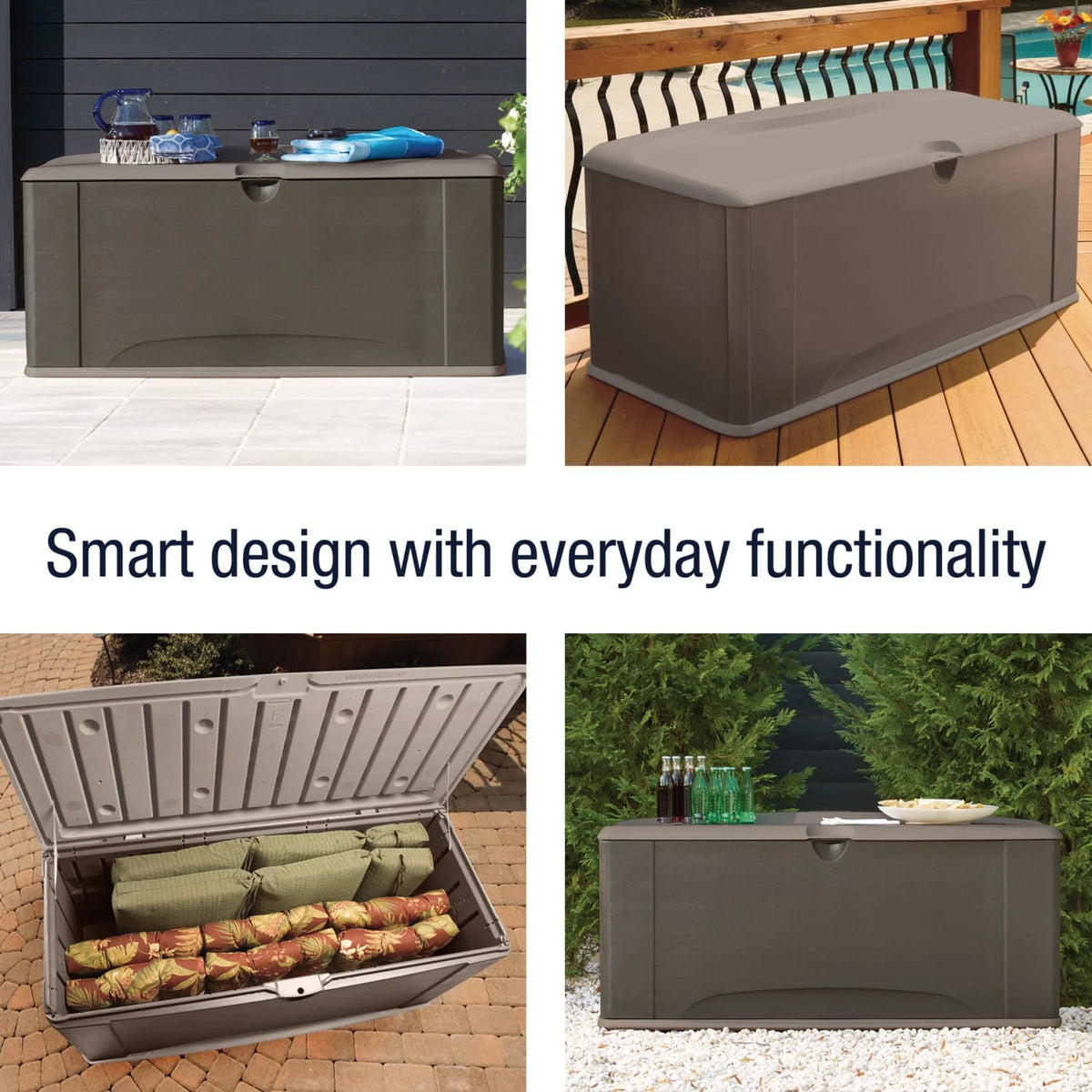 Coffre de terrasse avec siège Rubbermaid - Très grand format