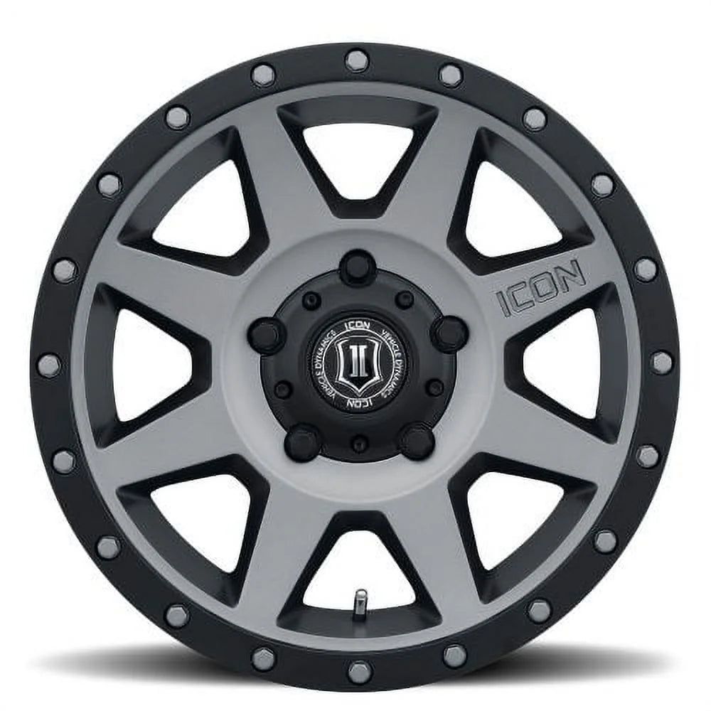 ICON Alloys Rebound, Titanium, 17 x 8.5 / 6 x 5.5, 0mm Offset, 4.75" BS