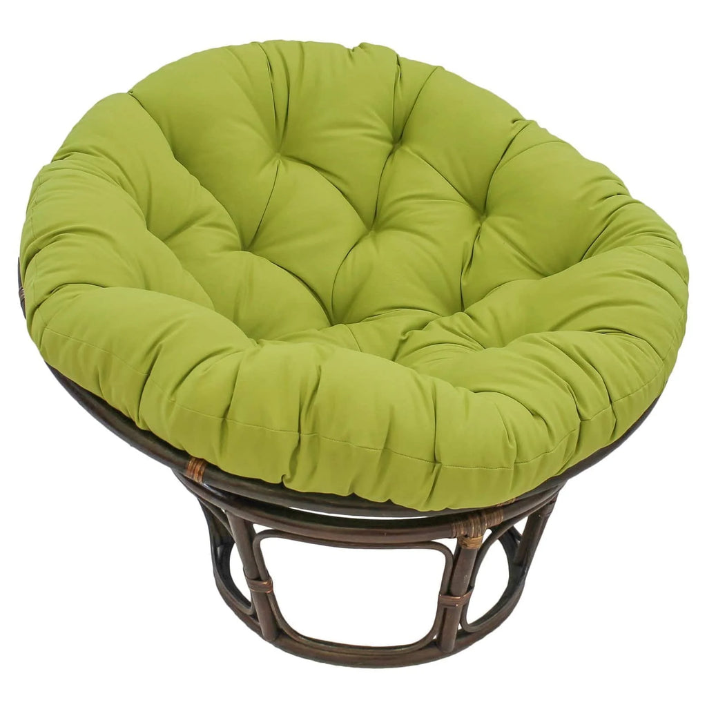 Coussin de chaise Papasan Blazing Needles en sergé uni, 44 po x 6 po x 44 po, Berry Berry