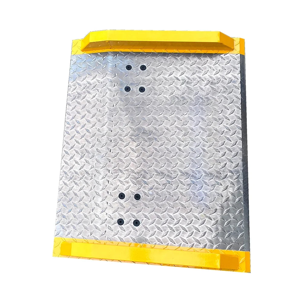 HPDAVV Aluminum Economizer Dock Plate, 3600lbs Capacity, 24" L x 42" W x 6.38" H, 3" Height Difference, 3/8" Plate Thickness