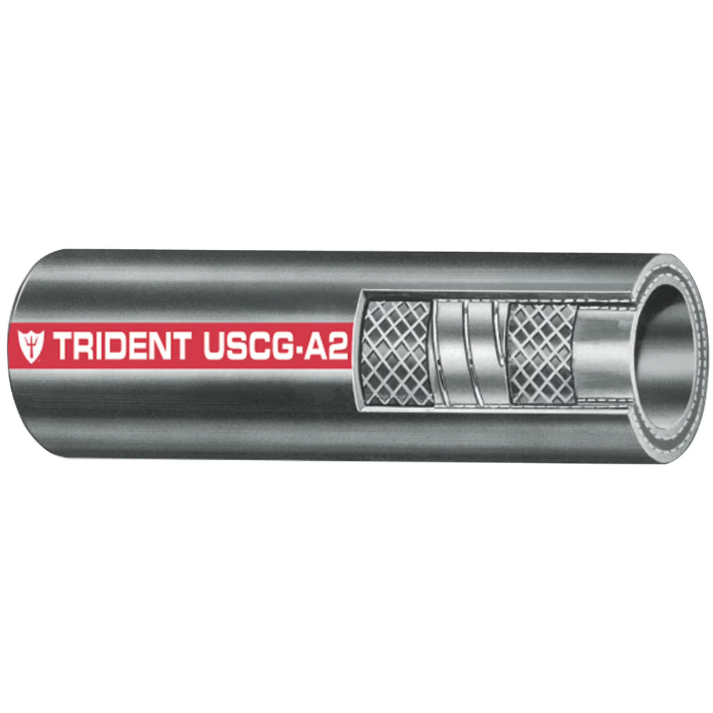 Tuyau de remplissage de carburant pour marine Trident 32710041B, type A2, diam. int. 1 po x diam. ext. 1-27/64 po x 12-1/2 pi, pression de service de 80 lb