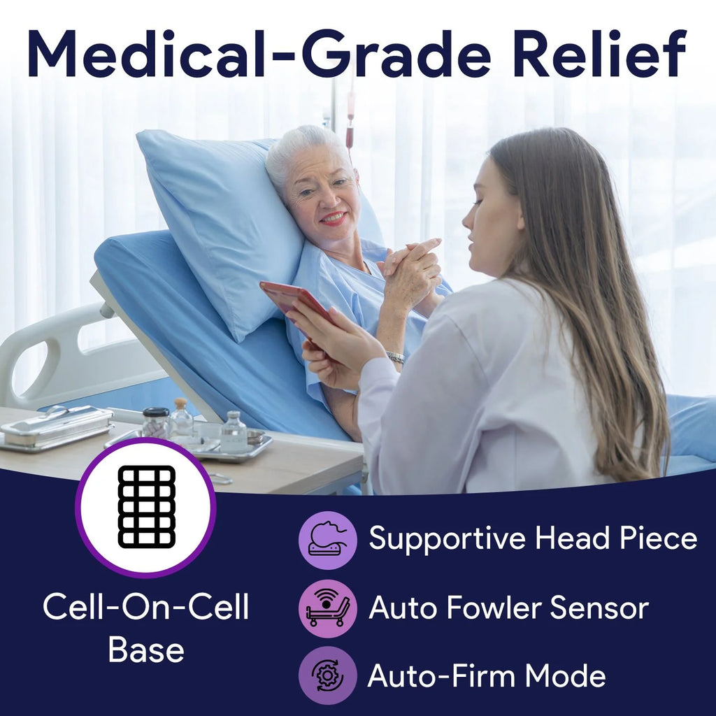 Proheal Bariatric True Low Air Loss Alternating Pressure Air Mattress with Pump & Side Air Perimeter - 42" x 80" x 8/11"