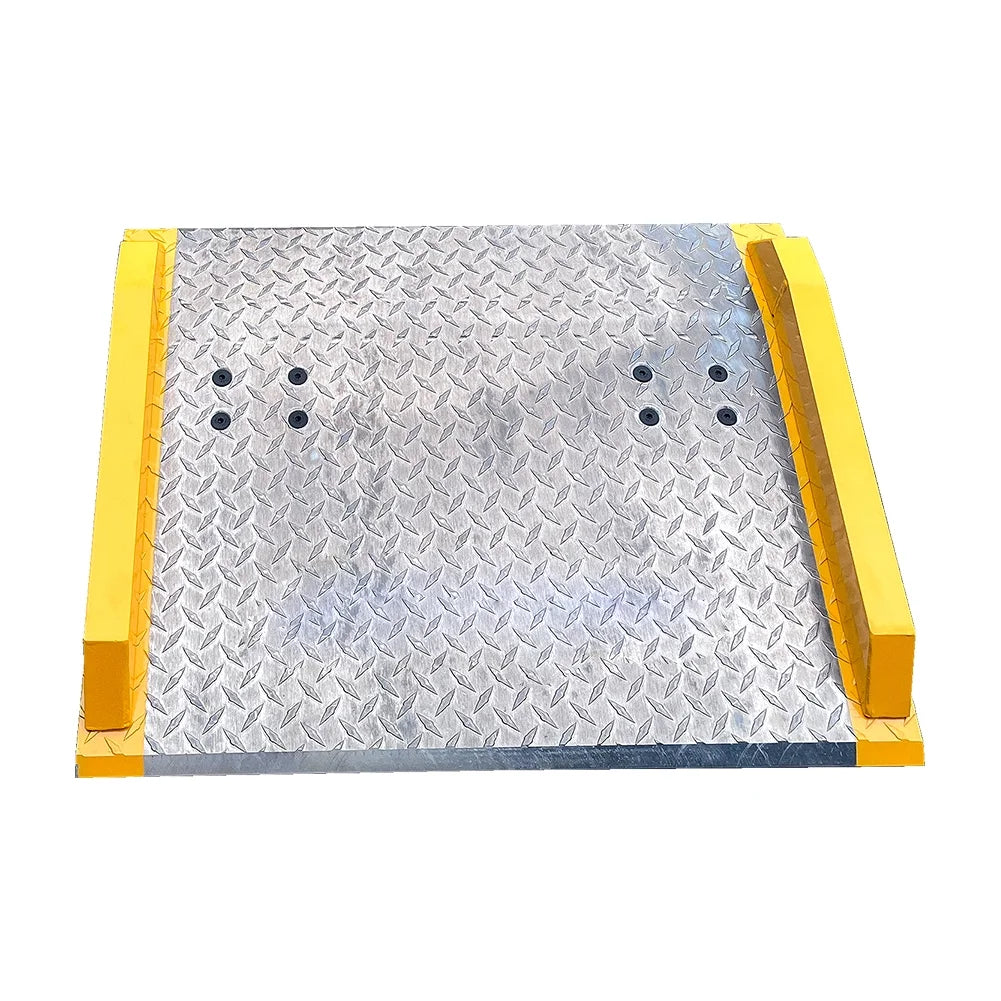 HPDAVV Aluminum Economizer Dock Plate, 3600lbs Capacity, 24" L x 42" W x 6.38" H, 3" Height Difference, 3/8" Plate Thickness