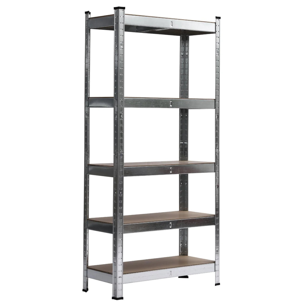 Zimtown 5 Tier Heavy Duty Steel Shelving Unit, 11.8"W x 29.5"D x 59"H Garage Storage Rack Silver