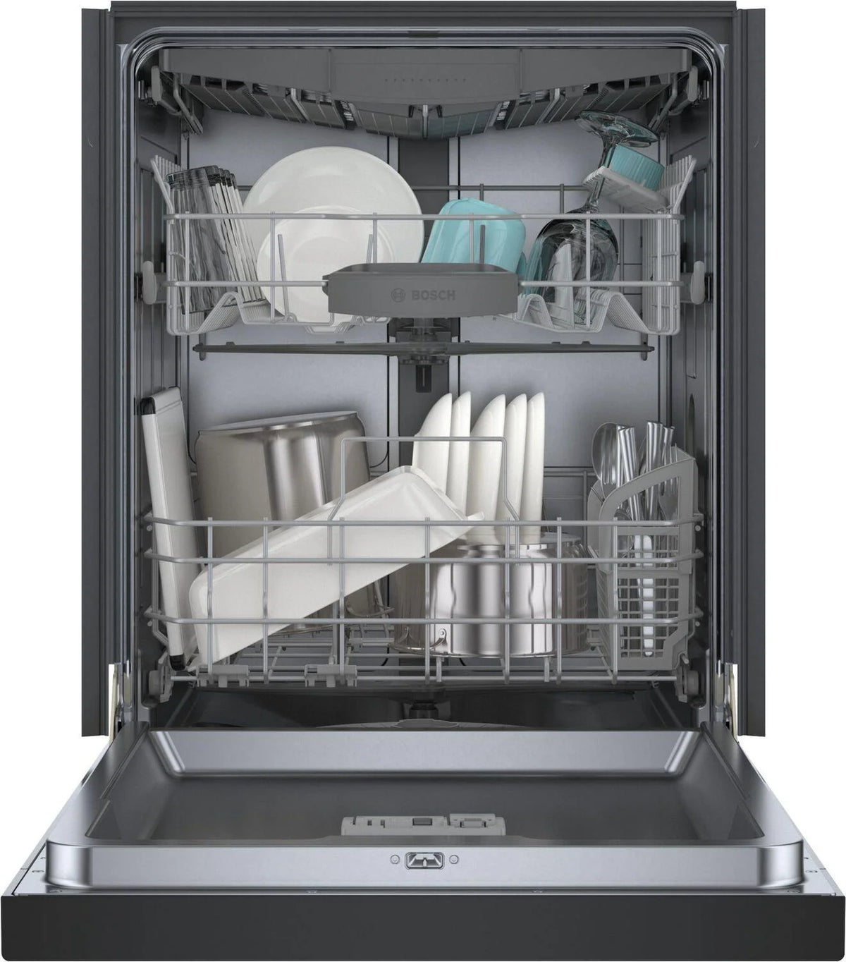Lave-vaisselle Bosch série 300 EVO X de 24 po avec poignée encastrée SHE53C86N