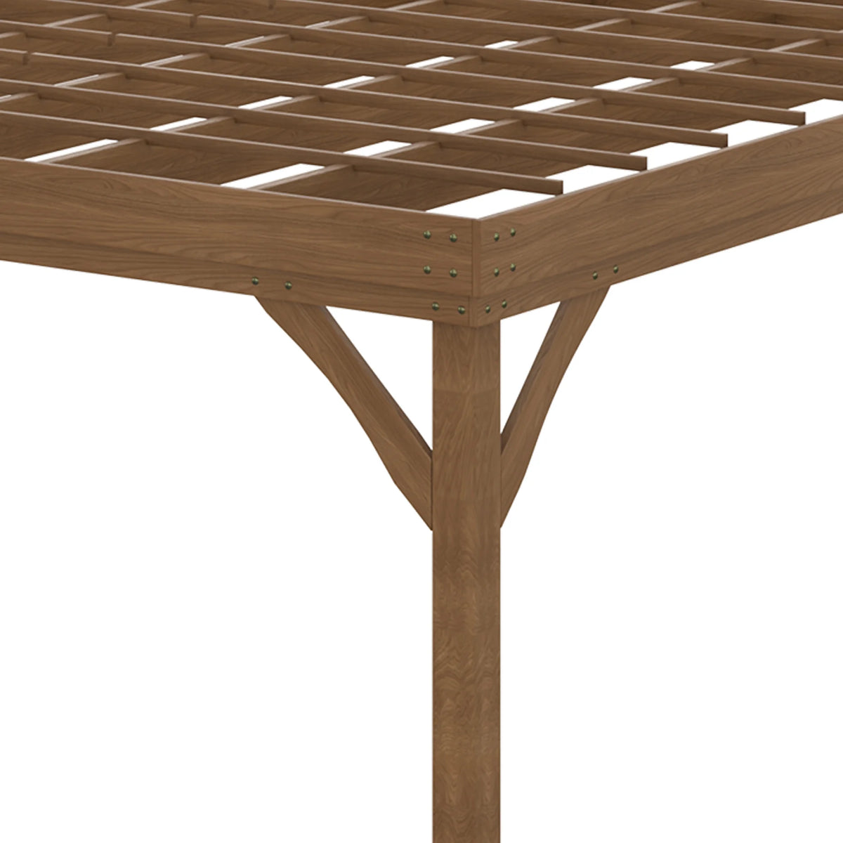 Outsunny 10' x 12' x 7' Brown Fir Wood Pergola, Open Design