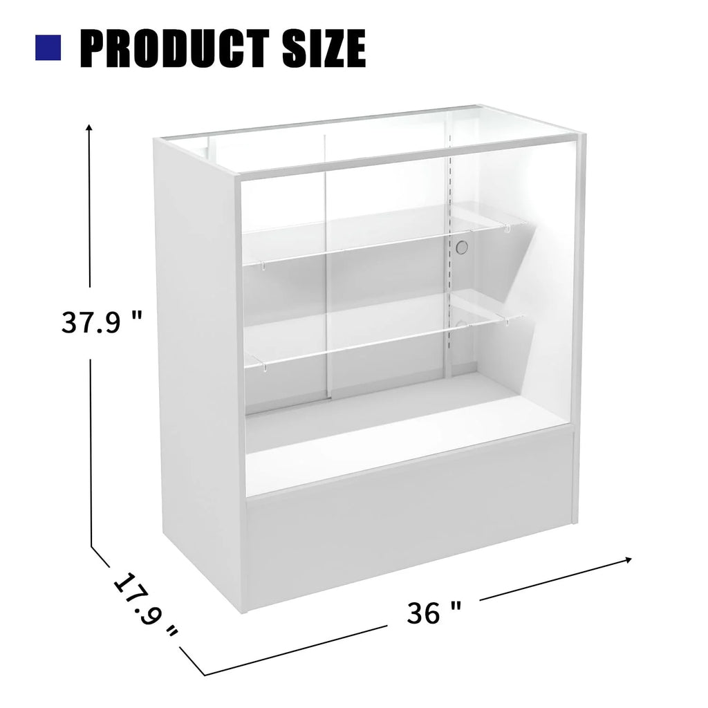 48" L x 38" H x 18" P - vitrine d'exposition pleine vision