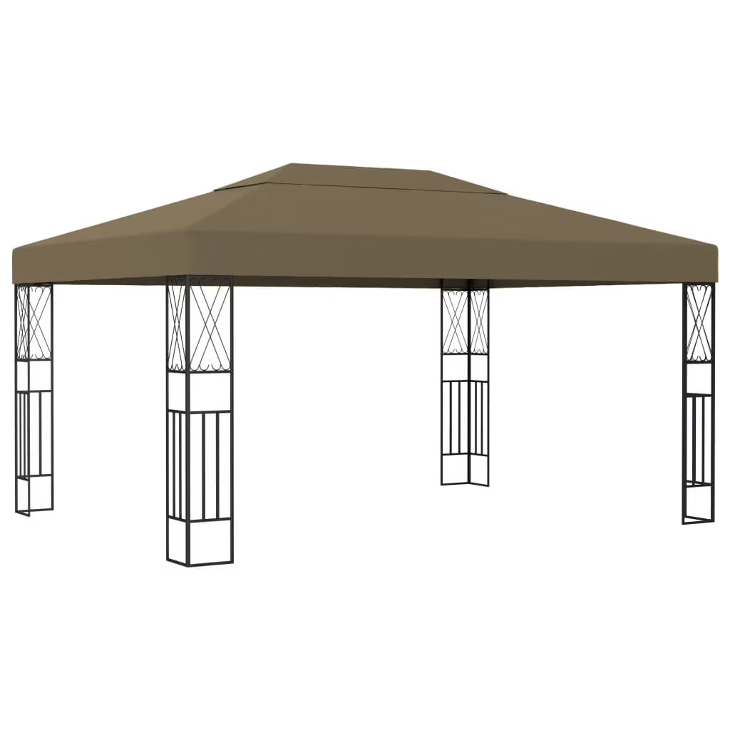 vidaXL 118.1" x 157.5" Taupe Elegant Outdoor Canopy