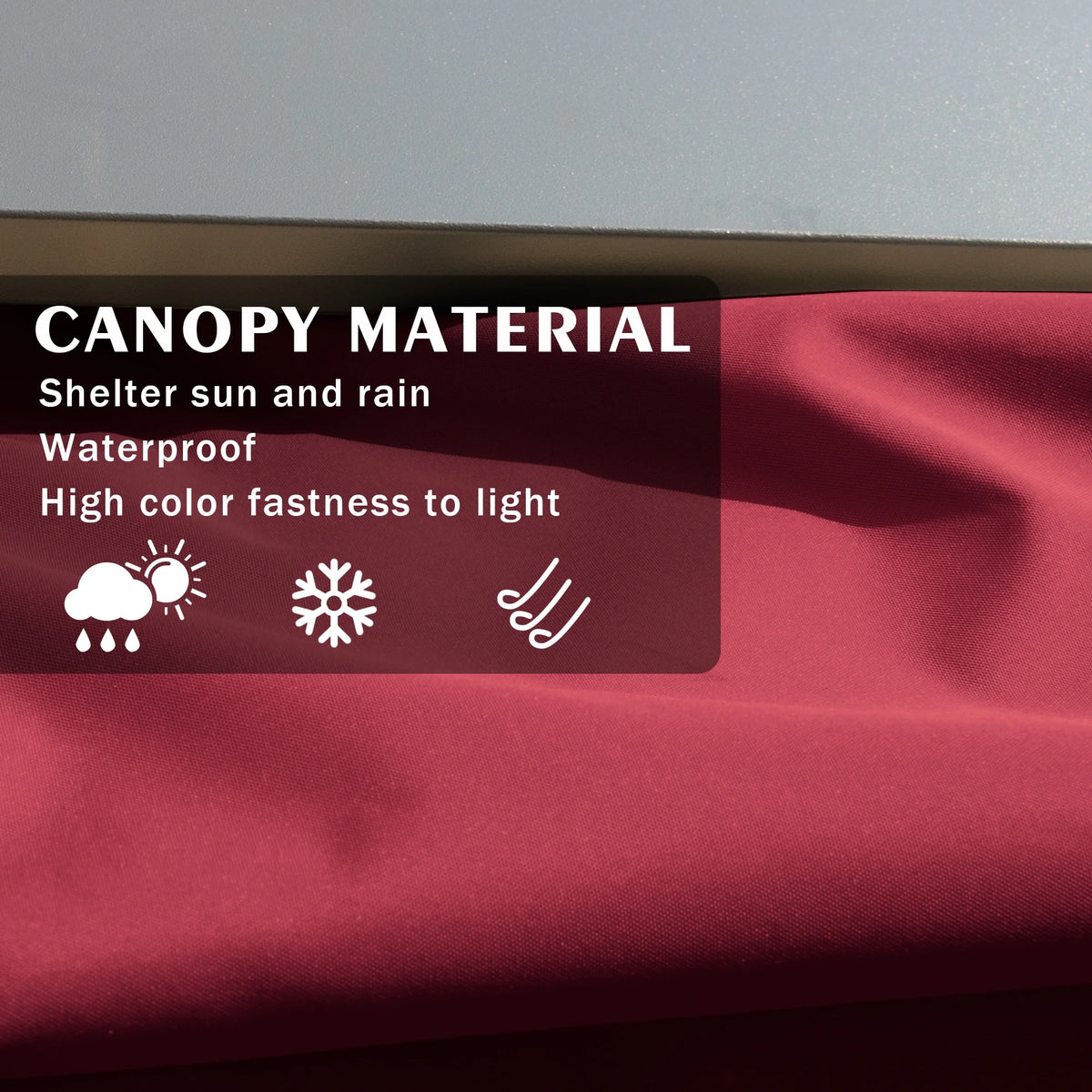 Kozyard 12' x 10' x 8 Morgan Outdoor Extra-Large Frame Red Aluminum Pergolas, Waterproof