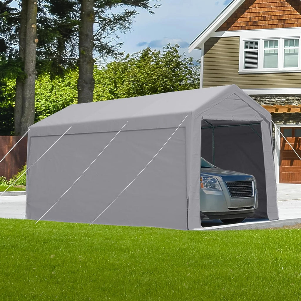 Advance Outdoor 10 x 20 x 95-11 White Heavy Duty Carport