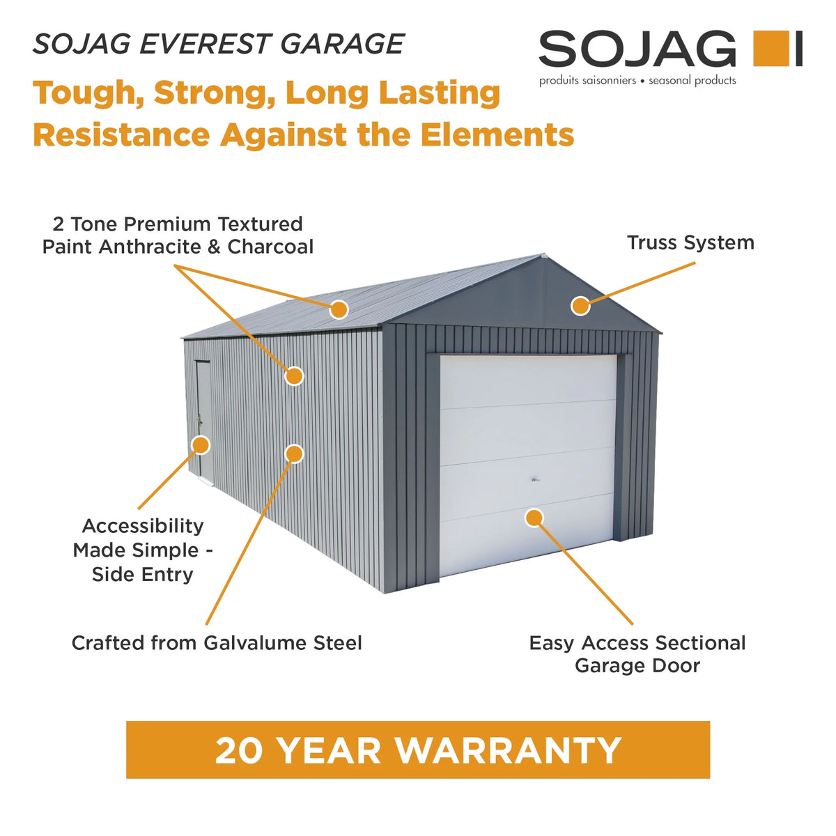 Garage Sojag Everest 12 pi x 25 pi