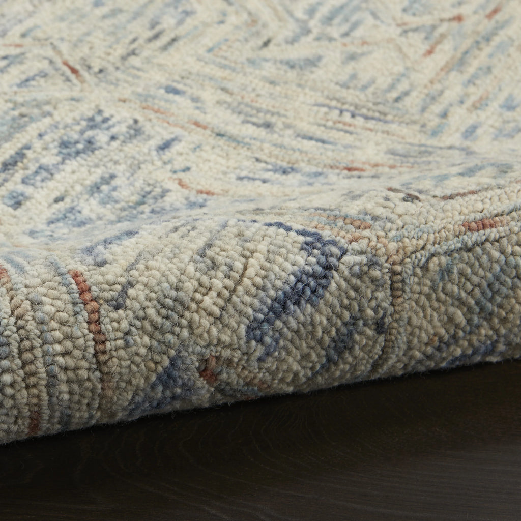 Tapis Nourison Linked Rustic Bohemian bleu/multicolore, 8 pi x 10 pi 6 po (8 pi x 11 pi)