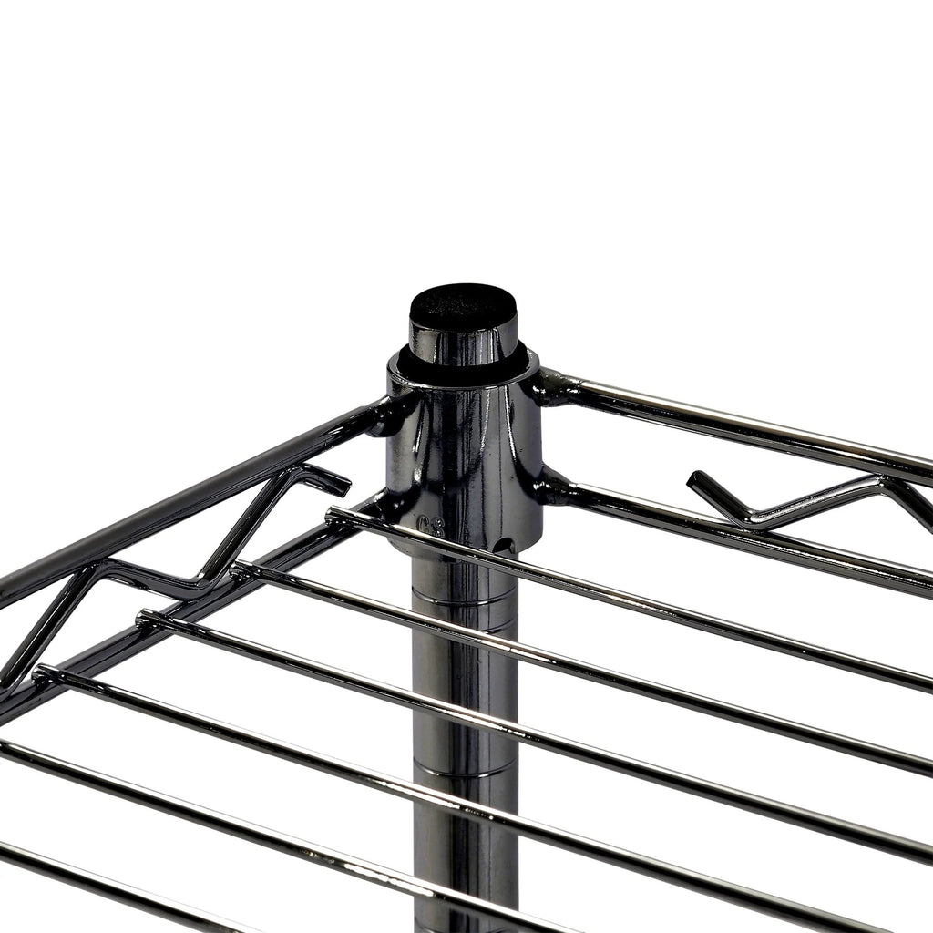 Juggernaut Storage Steel 3-Tier Storage Shelf Unit 18"H x 18"W x 10"D, 210lb Total Capacity, Black