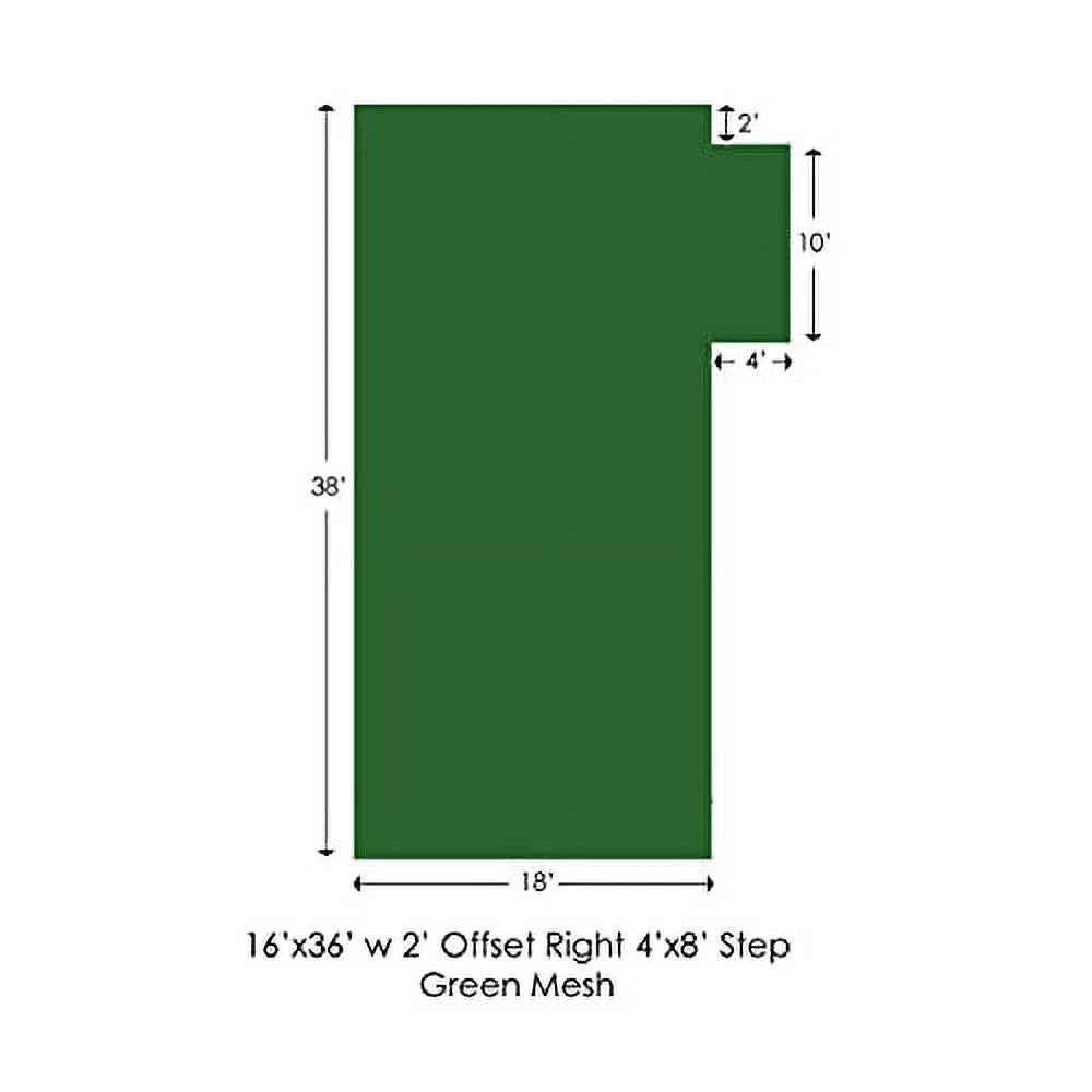WaterWarden in-Ground Pool Safety Cover Rectangle, Fits 16' x 32'+4' x 8', 1 Foot Offset Right, UL Classified to ASTM F1346