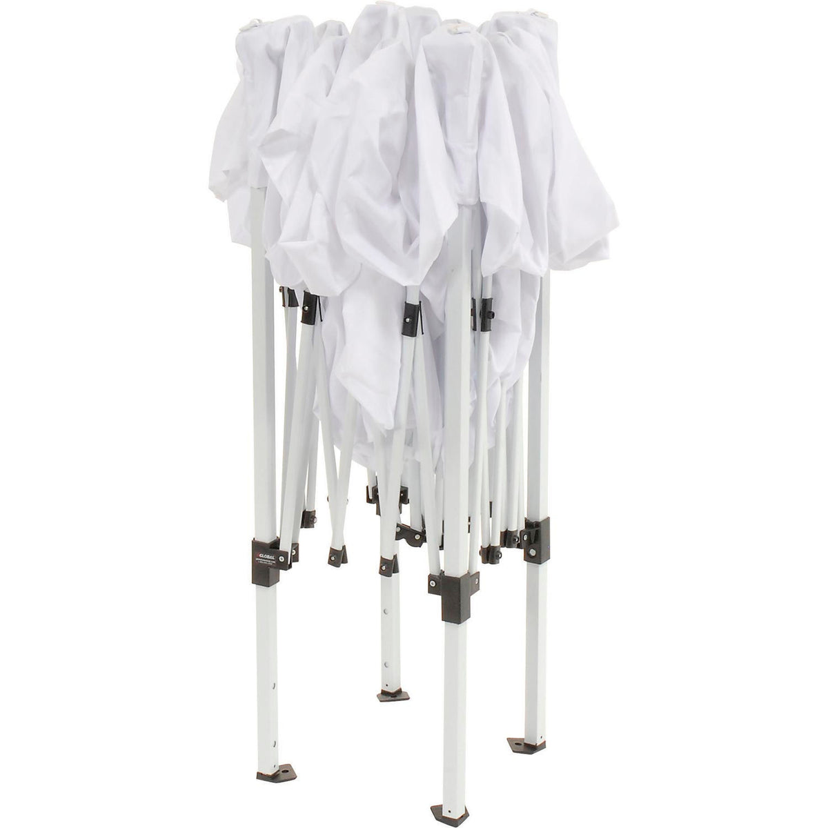 Tonnelle pliante portable, pieds inclinés, 3 m (L) x 3 m (l) x 2,72 m (H), blanc