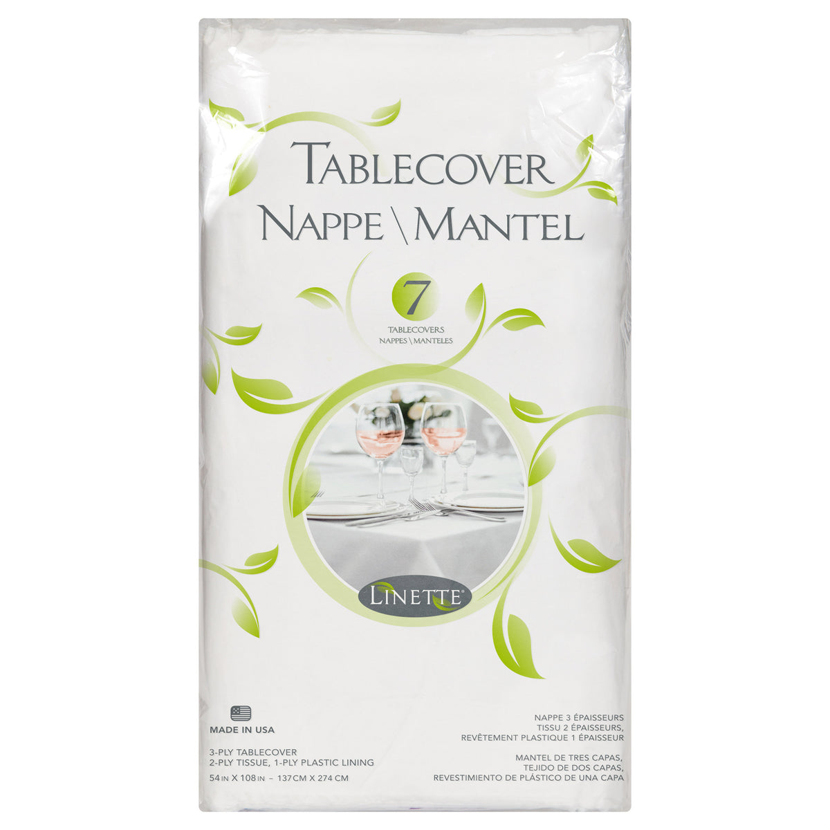 Linette Table Cover, 54' x 108', 7-count
