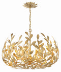 Lustre Crystorama Broche à 6 lumières, or antique - 27 po L x 19 po H x 27 po P