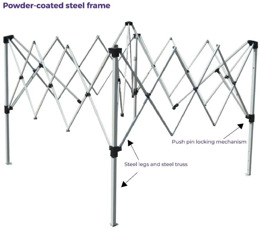 040000003 Slant Leg Canopy, 10' x 10', Blue-No Sidewall