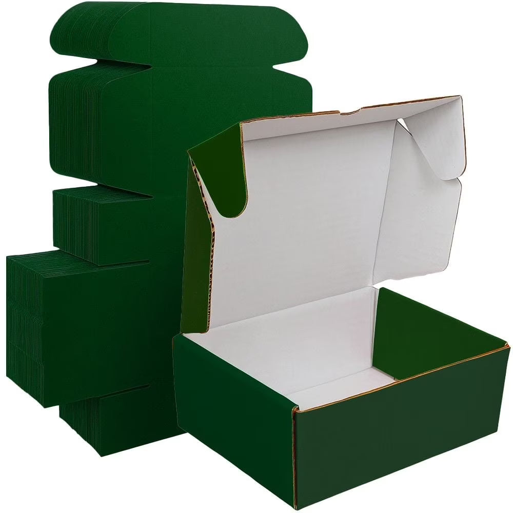 Ucanpack Heavy Duty Boxes For Moving Deluxe Mailer Box Medium, Green, 12 x 6 x 3" - 50 Pcs