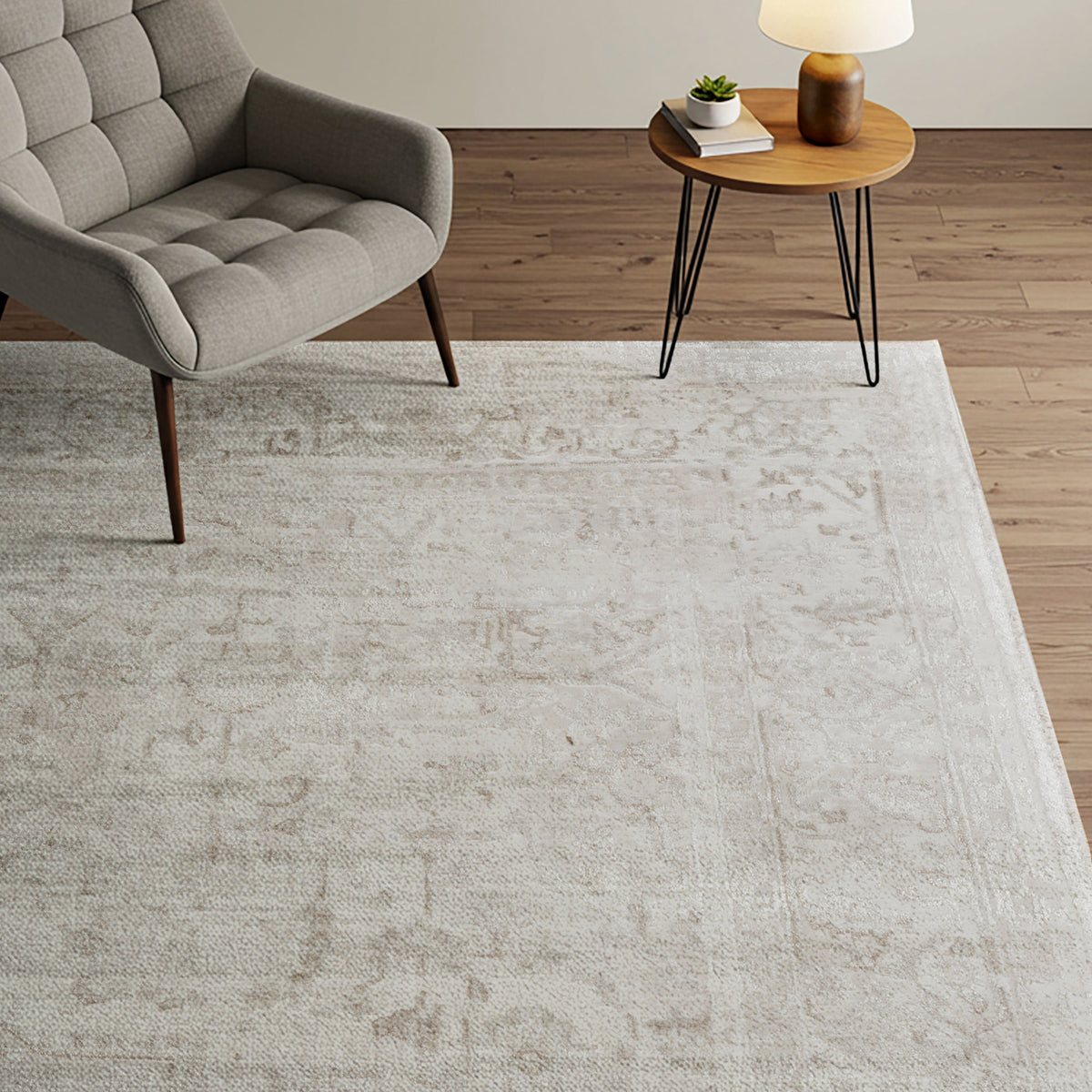 Divina Area Rug, Onida Cream, 6'6" x 9'