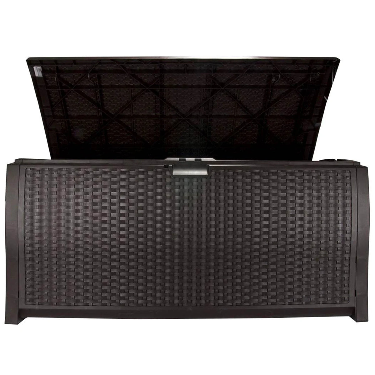 Coffre de rangement en résine Suncast de 99 gallons - Brun moka - DBW9200 - 52 po P x 27,5 po H x 27,6 po L