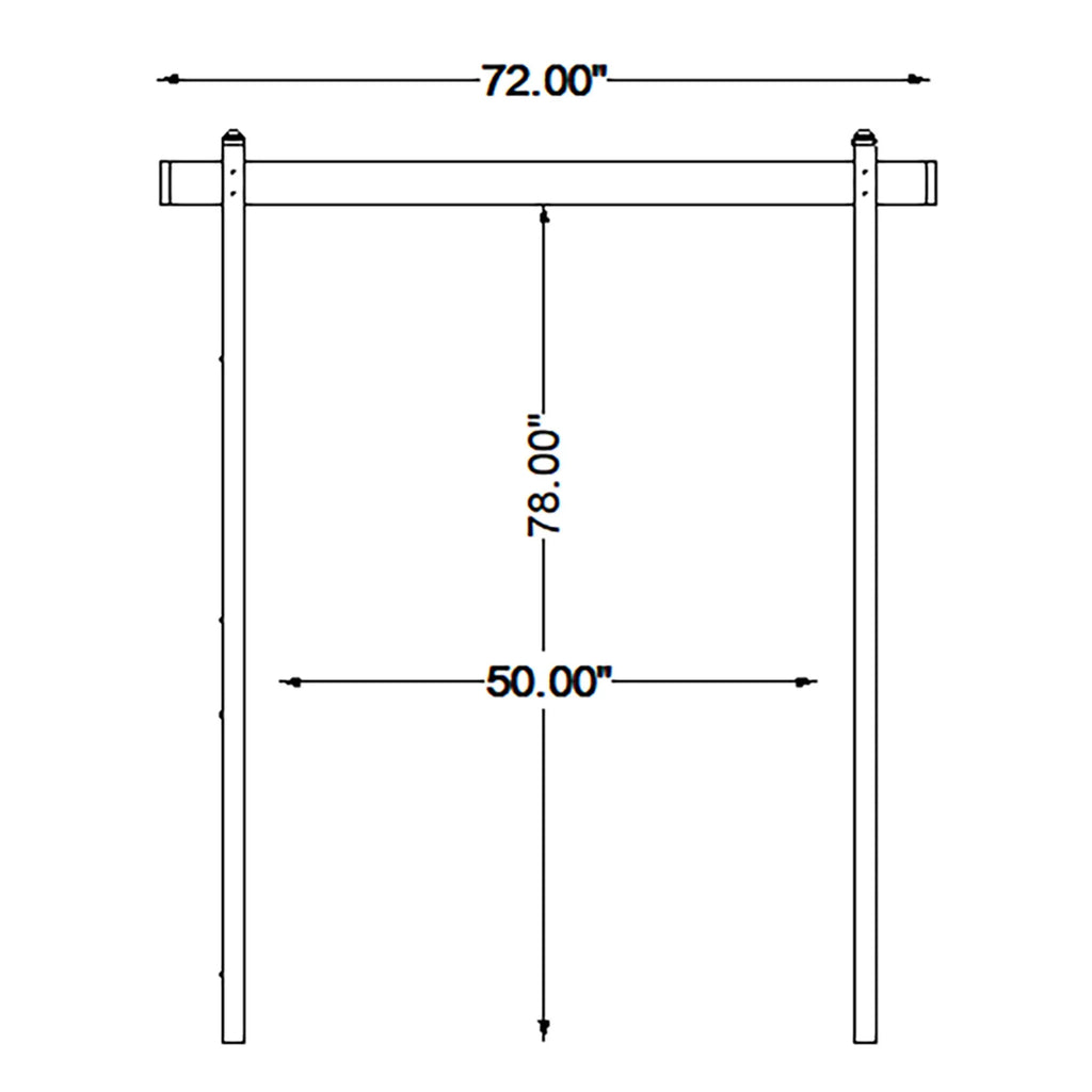 DuraTrel Bakersfield 72"x 85" White Vinyl Arbor