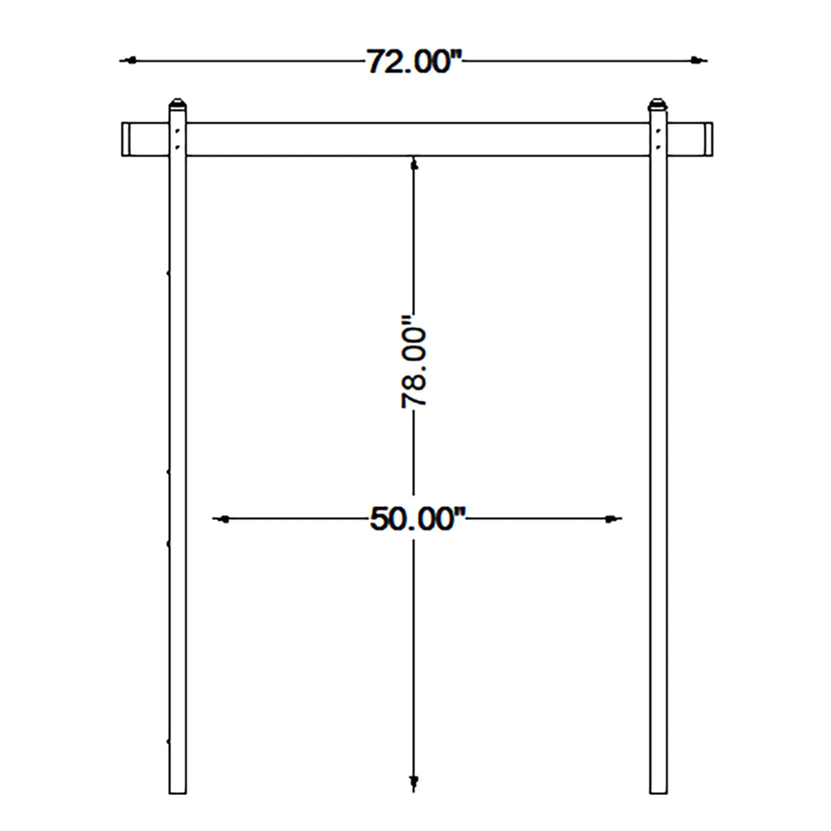 DuraTrel Bakersfield 72"x 85" White Vinyl Arbor