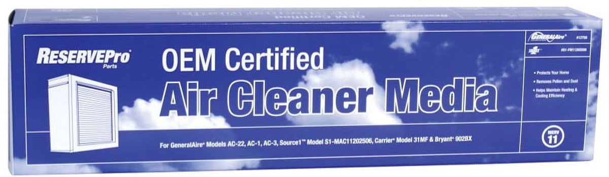 GeneralAire 12758 (3-Pack) - 17" x 28" x 6" RESERVEPro (#4001) Expandable Air Filter, MERV 11
