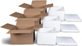 Glacière en mousse (dimensions extérieures : 12 x 11 x 9) avec boîte d'expédition - Lot de 3, protectrice, thermique, isolée, biodégradable, recyclable, expédition/stockage