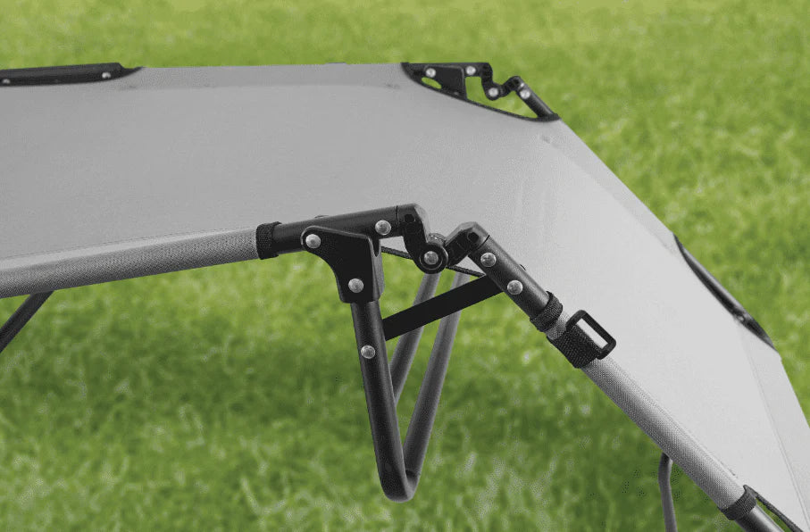 Lit de camp pliant Ozark Trail à montage facile, couleur gris, pour adulte, dimensions ouvert 192 cm x 63,5 cm x 21,5 cm