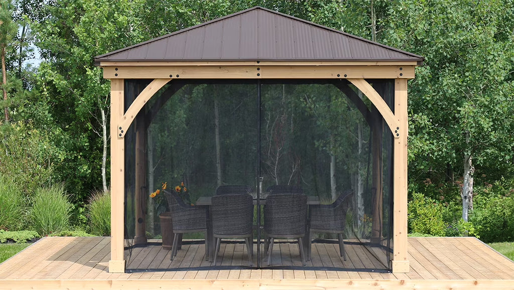 Yardistry 12' x 12' Meridian Gazebo Mosquito Mesh Kit