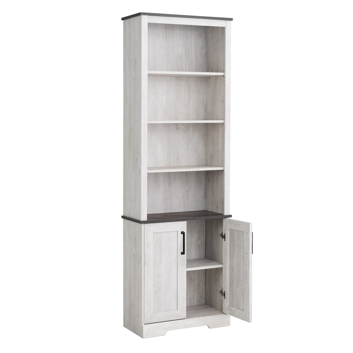 Bibliothèque Prepac Rustic Ridge, blanc délavé, 26 po L x 79,75 po H x 12,5 po P
