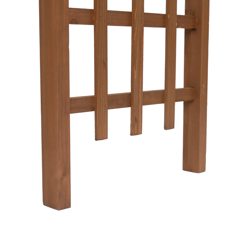 Garden Arch Trellis, Wooden Outdoor Arch for Climbing Plants, Dark Brown Arbors and Trellises, 62.99"W X 23.62"D X 84.65"H