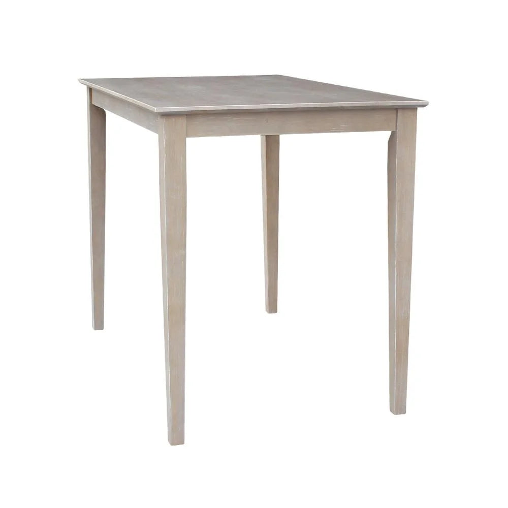Solid Wood 30"x 48" Dining Table in Washed Gray Taupe