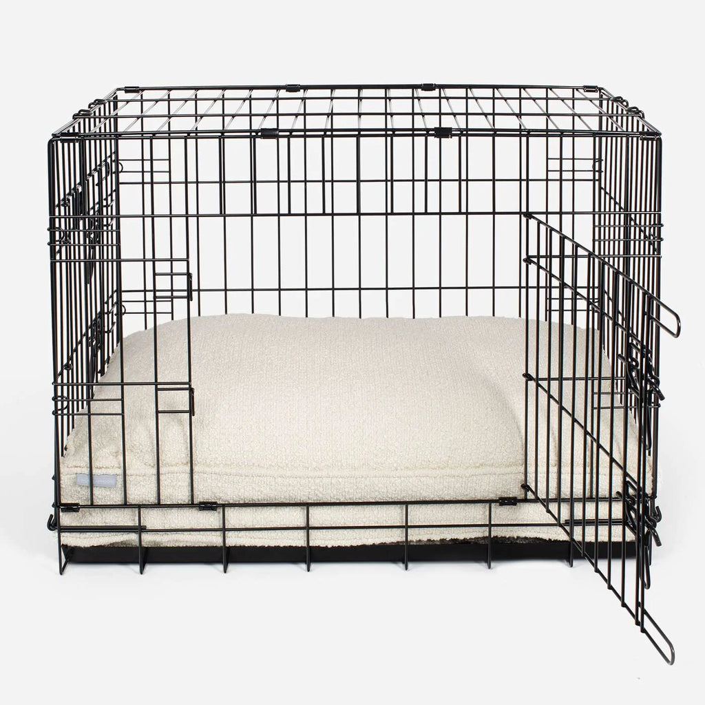 Coussin pour chien en bouclé ivoire