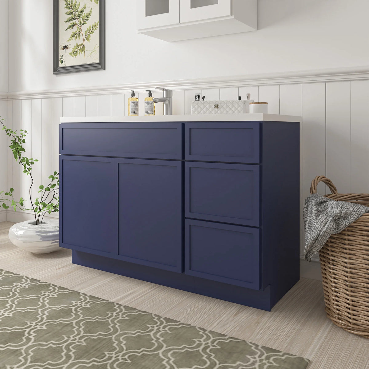 45 in. W x 21 in. D x 32.5 in. H Bath Vanity Cabinet without Top in Gray