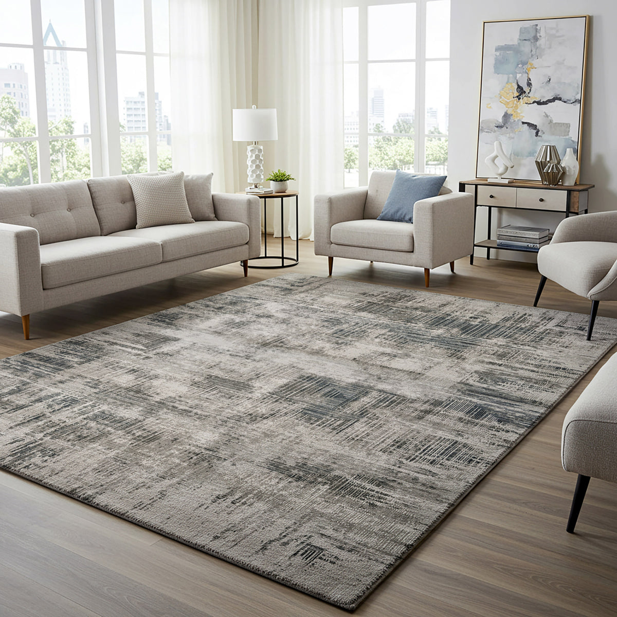 Divina Area Rug, Corlis Gray, 8'8" x 13'