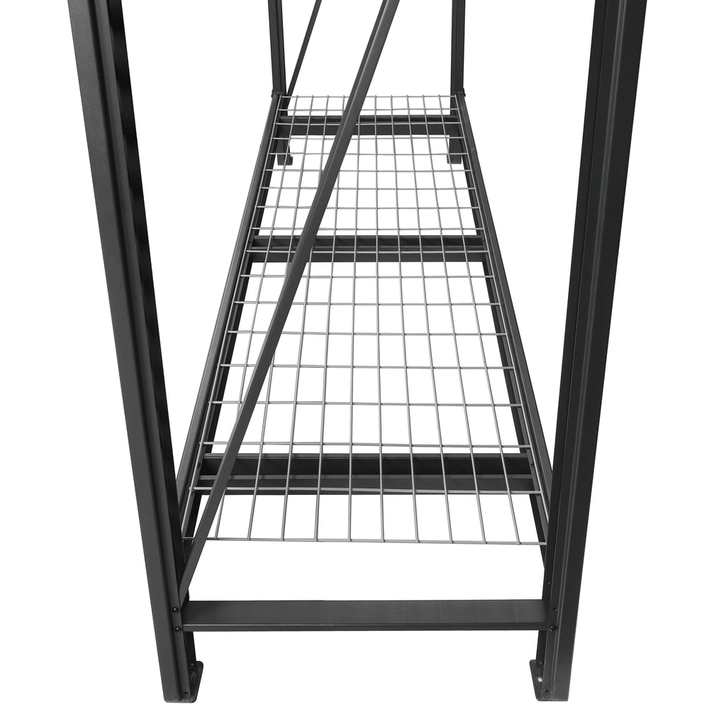 WORKPRO Steel 3-Tier Storage Shelf Unit 72-Inch-H x 77-Inch-W x 24-Inch-D, 6000lb Total Capacity, Black