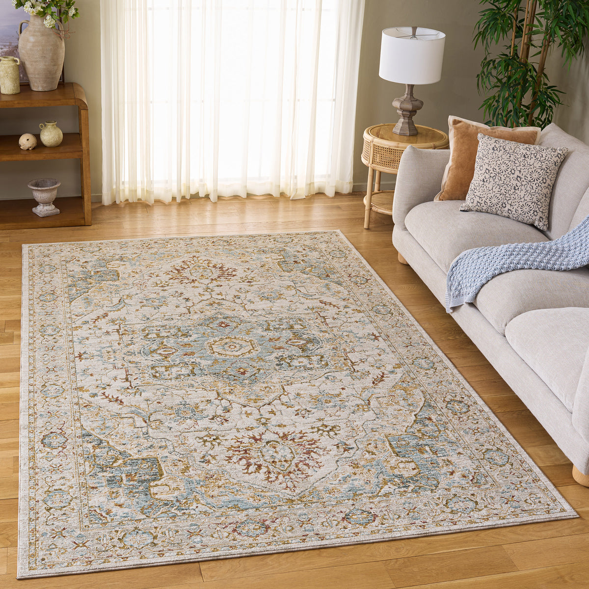 Safavieh Hamilton Area Rug, Ivory Blue, 6' x 9'