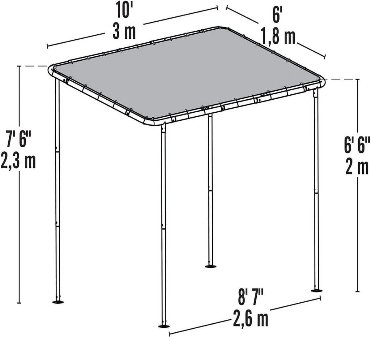 Abri extérieur Solano ShelterLogic 10 pi x 6 pi, résistant à l'eau
