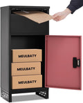 FICISOG Outside Package Delivery Boxes, Extra Large Locking Parcel Drop Box, 17" x 11" x 34" Package Safe Box with Keys