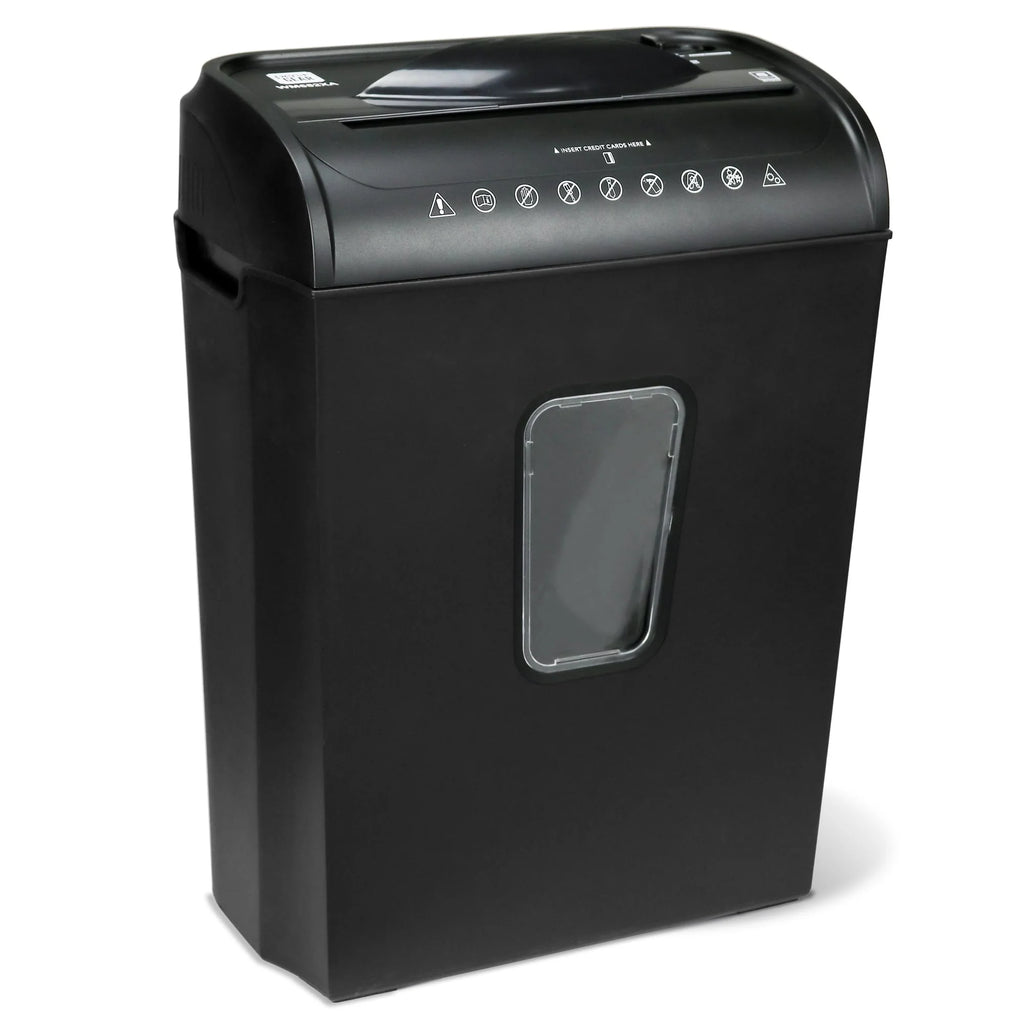 Pen + Gear 6-Sheet Crosscut, Paper/Credit Card Shredder, 11.5L x 6.5W x 16H in.