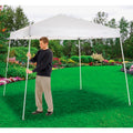 Tonnelle pliante portable, pieds inclinés, 3 m (L) x 3 m (l) x 2,72 m (H), blanc