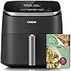 Cosori 9-in-1 TurboBlaze Air Fryer 6 Qt, PFAS-Free Ceramic Coating, 90°–450°F, Precise Heating for Even Results, Air Fry, Roast, Bake, Broil, Dry, Frozen, Proof, Reheat, Keep Warm, 120V, Dark Gray