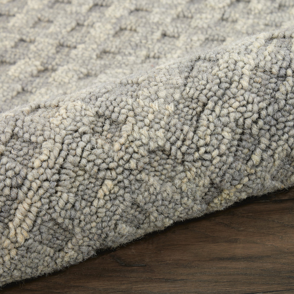 Nourison Perris Solid Charcoal 3'9" x 5'9" Area Rug, (4x6)