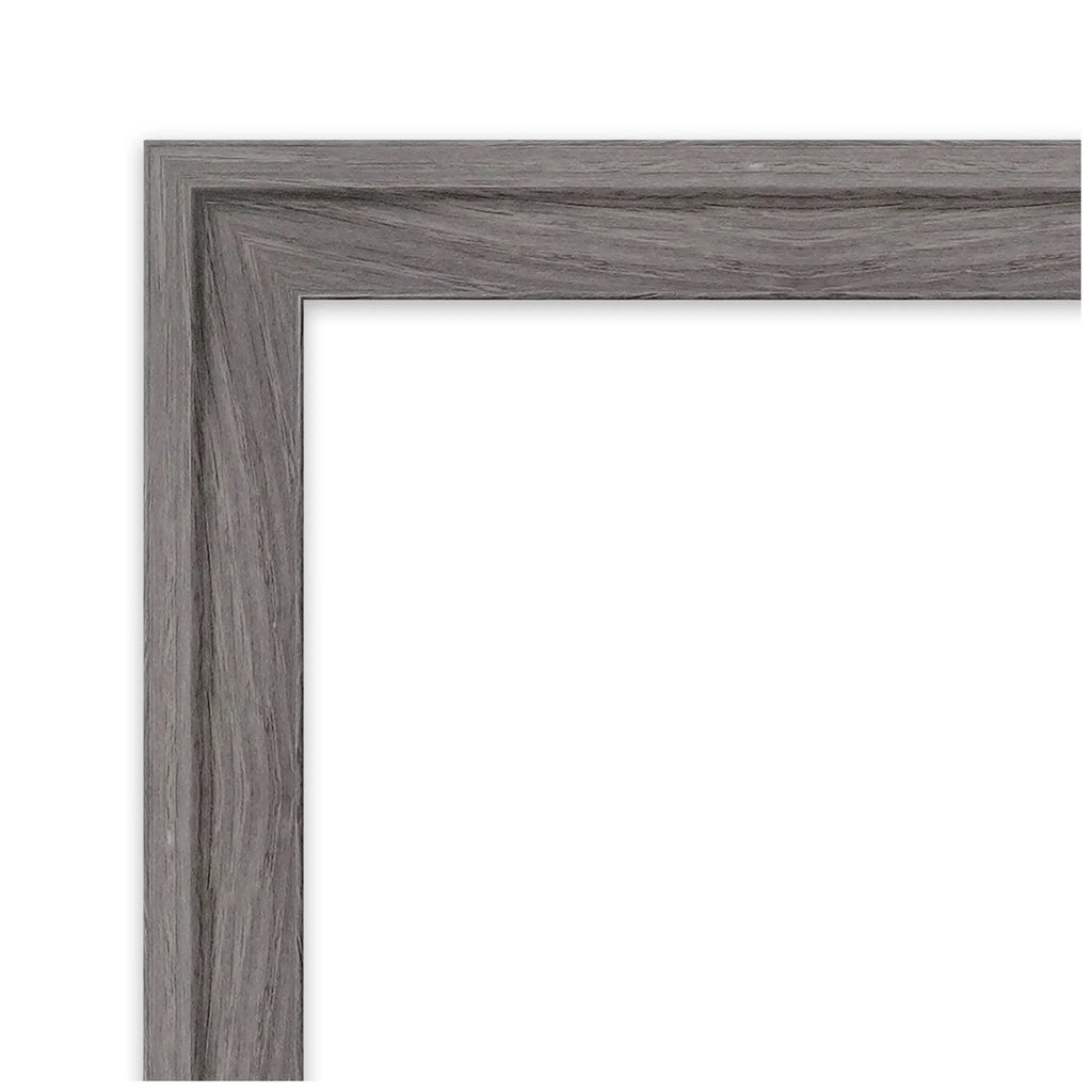 Amanti Art Florence Silver Beveled Wall Mirror 31.75 x 41.75 in.