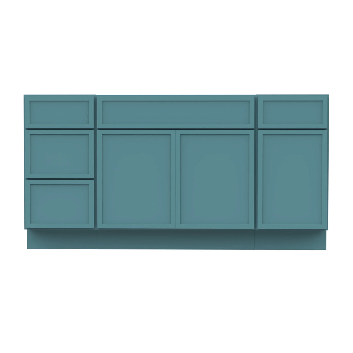 60 in. W x 21 in. D x 32.5 in. H Freestanding Bathroom Vanity Cabinet without Top in Smoky Gray