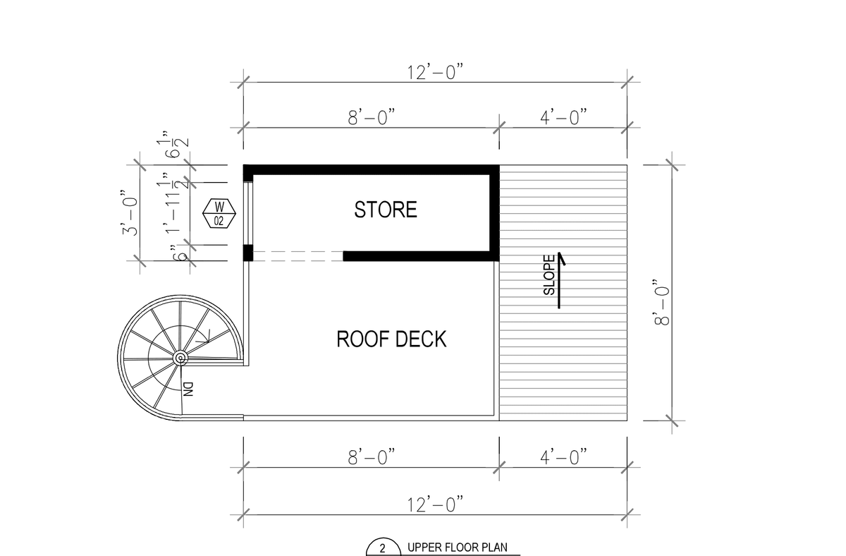 Well Done 1 Home Kits Small Spaces - Ocean View with Spiral Stairs - Assembled Size 12'W x 8'D x 16'H