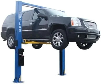 ATLAS Automotive Equipment 9OHSC-SS 2-Post Vehicle Overhead Lift, 11'9” Minimum Ceiling Height, 9,000lb Capacity, Clear Floor, 11'10” Height, 3-Stages Front and 2-Stage Rear Arms, for DIY/Hobbyists
